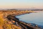 USA, Washington State. Birch Bay with Mount Baker and North Cascades Art Print